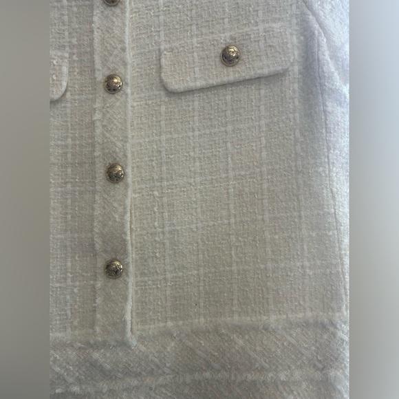 ZARA WOMAN SHORT TEXTURED TWEED DRESS - Picture 5 of 5